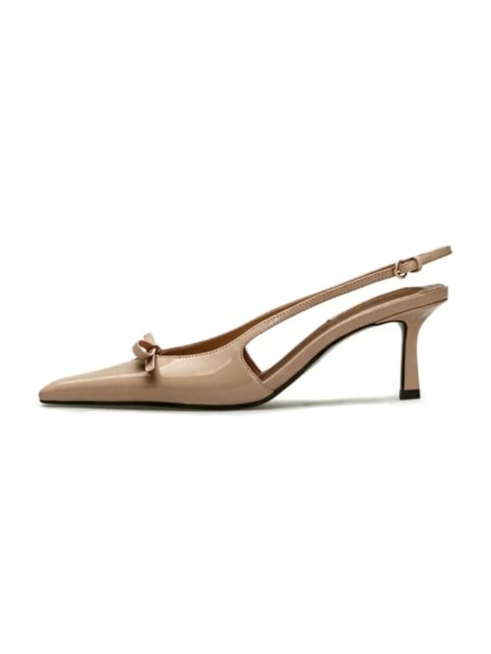 Women's Slingback Heels Pointed Toe Kitten Heel Pumps Backless Dress Shoes
